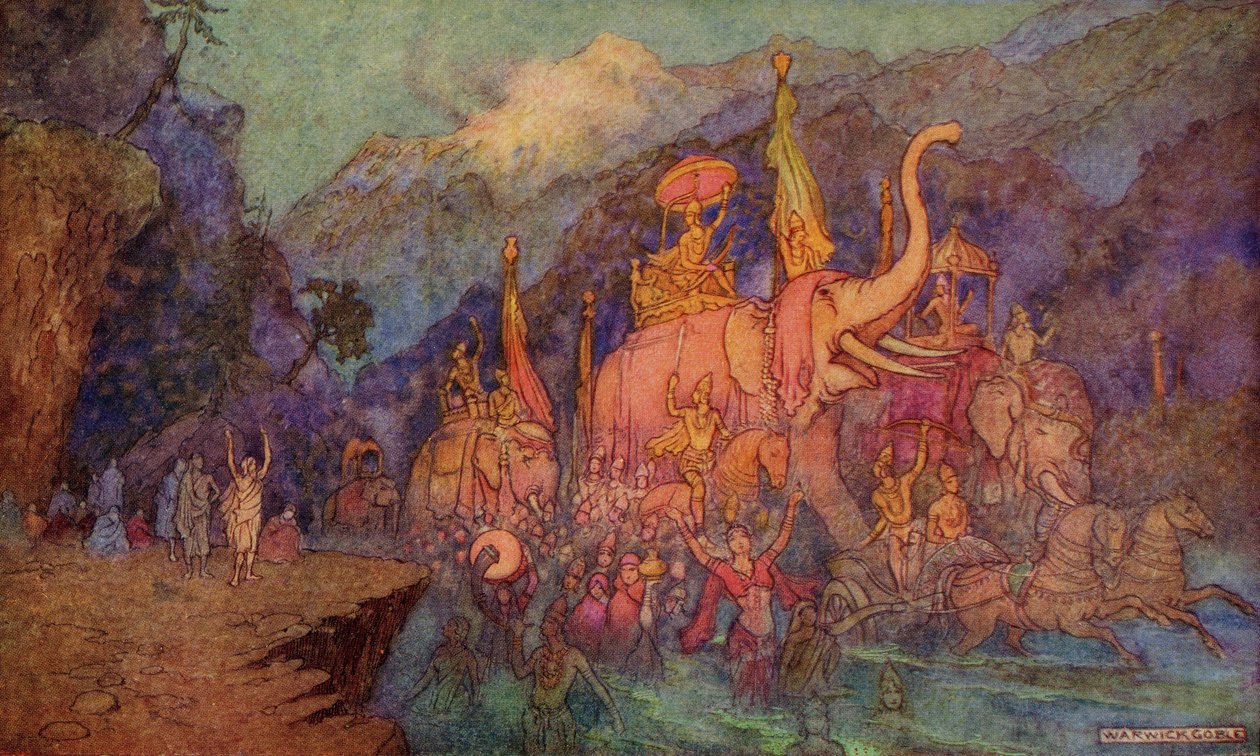 Le Retour des Héros tués dans la Bataille des Dix-Huit Jours, illustration de 