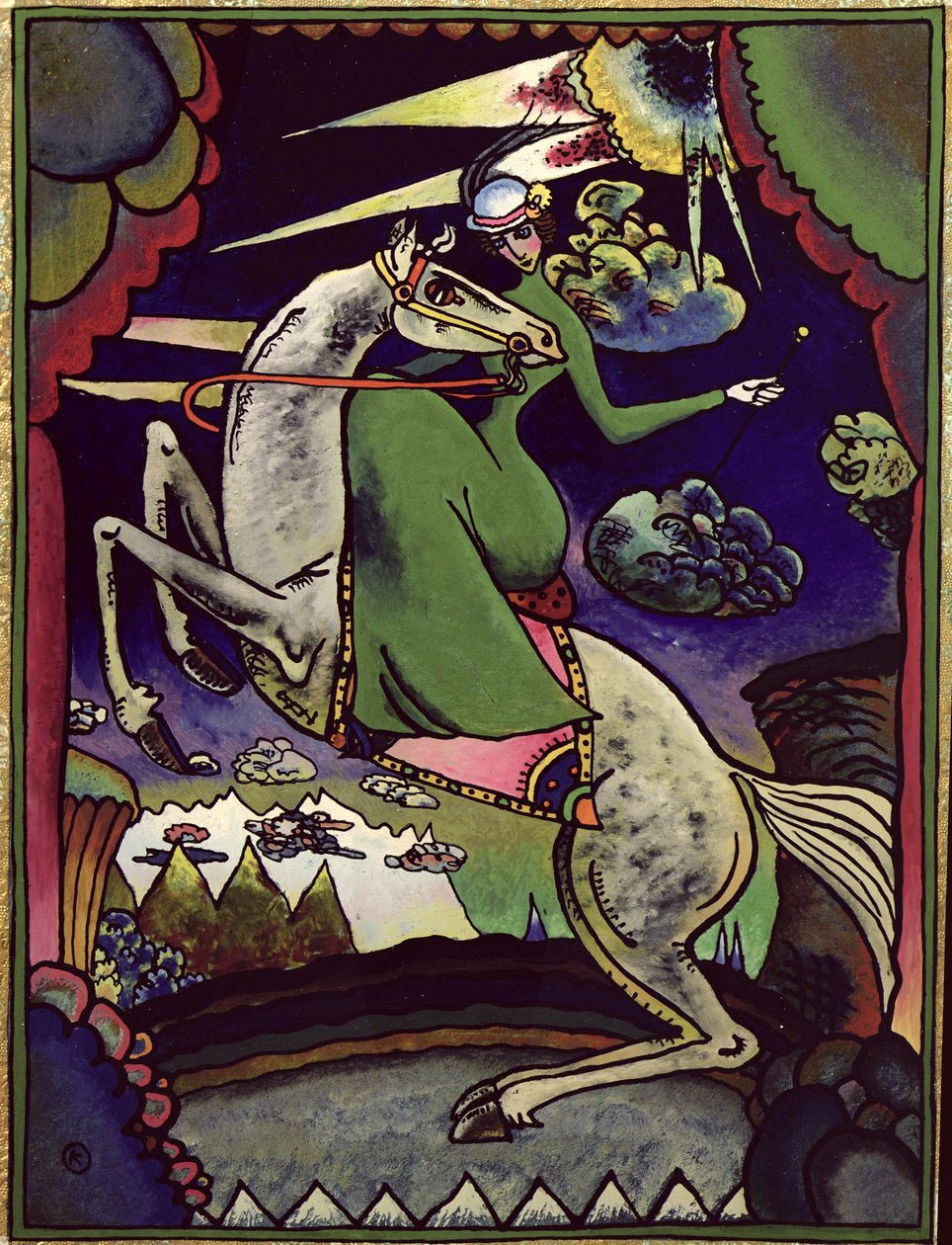 Amazonka dans les montagnes, 1918 - Wassily Kandinsky