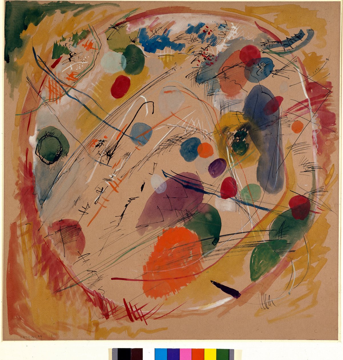 Expressionnisme : « Dans le cercle » Aquarelle de Vassily Kandinsky - Wassily Kandinsky