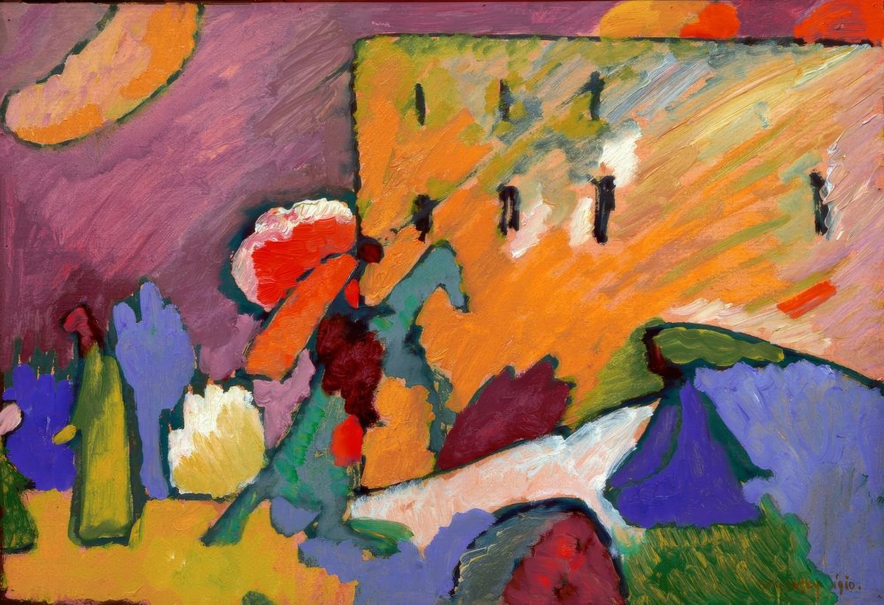 Étude pour Improvisation 3 (Cavalier sur le pont) - Wassily Kandinsky