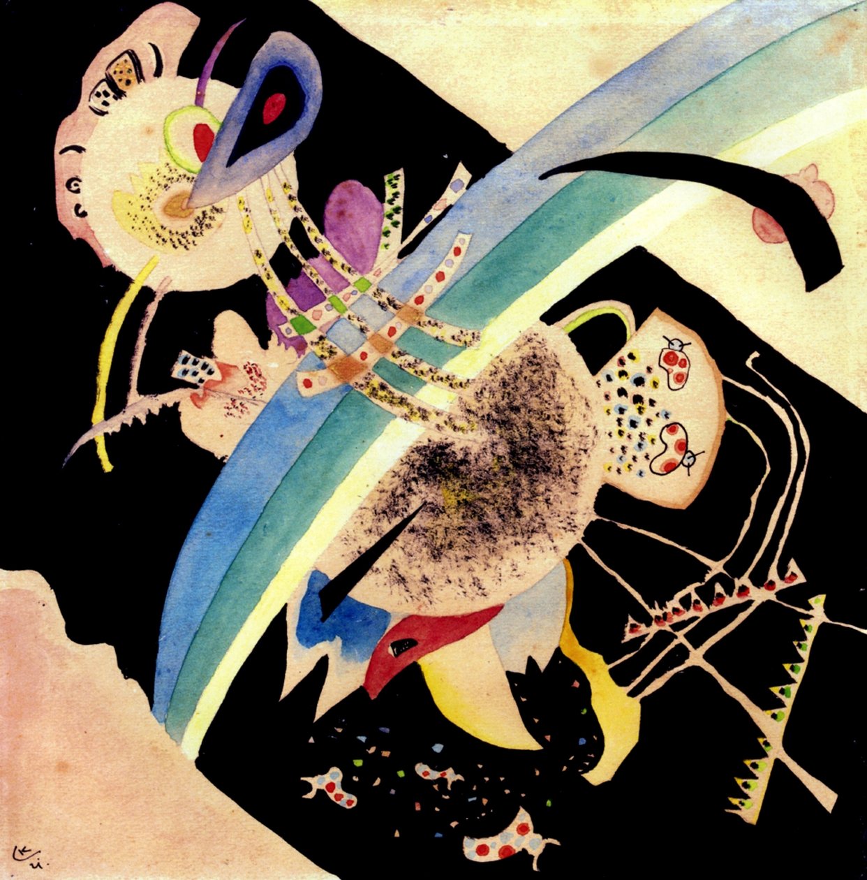 Étude pour Cercles sur fond noir, 1921 - Wassily Kandinsky