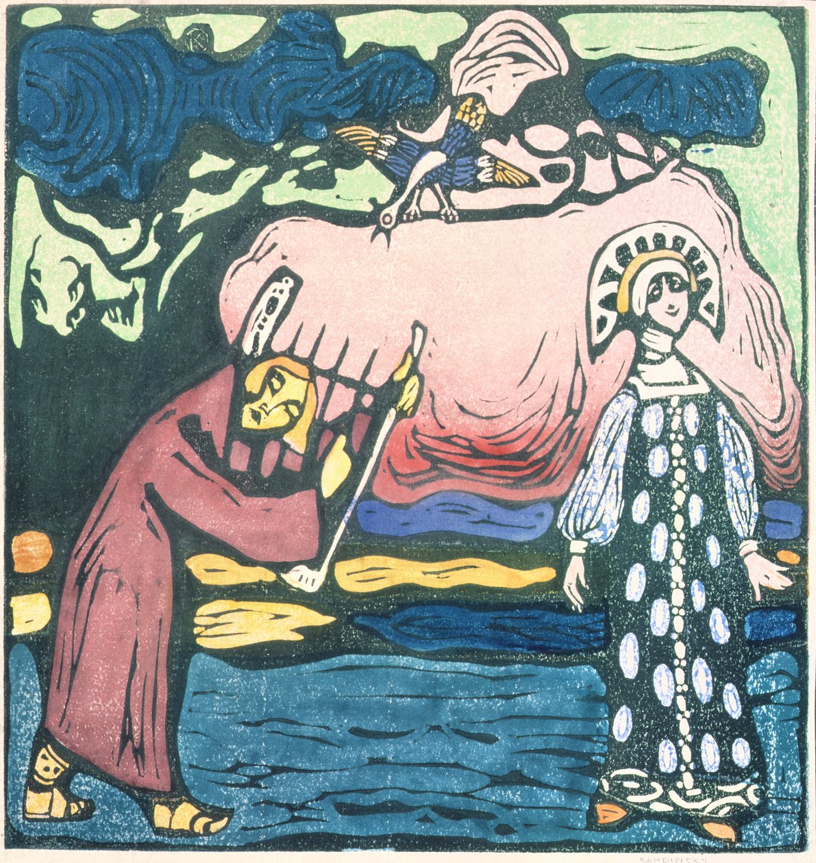 Le joueur de psaltérion, 1907 - Wassily Kandinsky