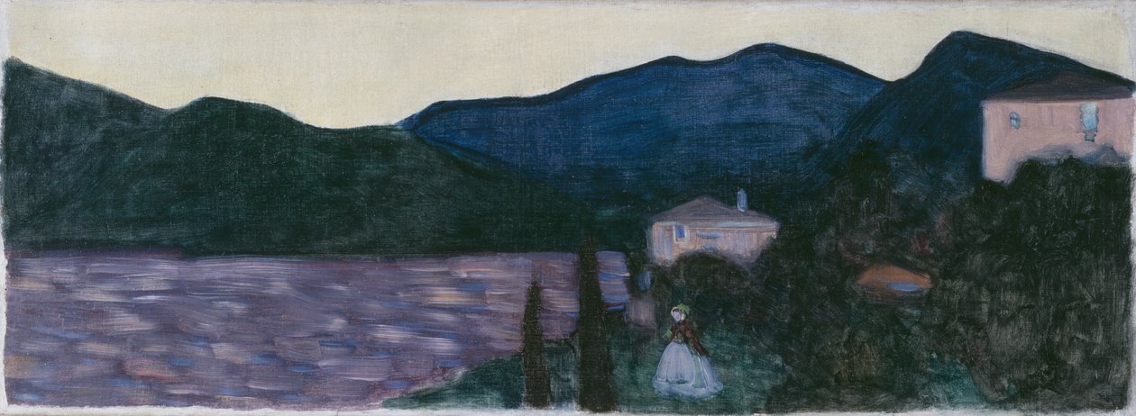 Paysage montagneux avec un lac - Wassily Kandinsky