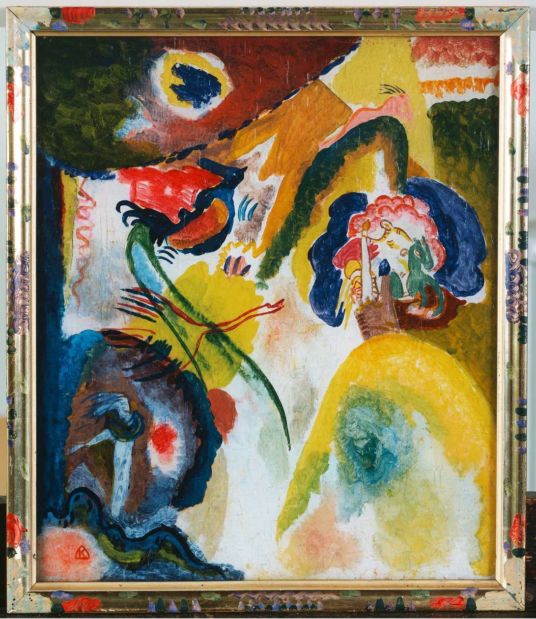 Peinture sur verre représentant un cygne - Wassily Kandinsky