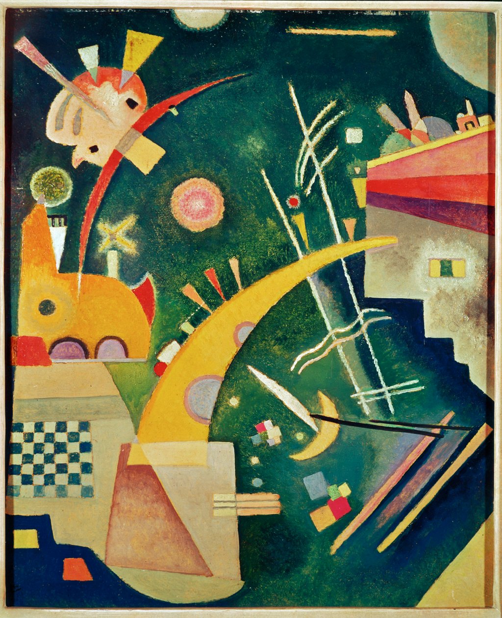 Hornform, Berlin (huile sur carton) - Wassily Kandinsky
