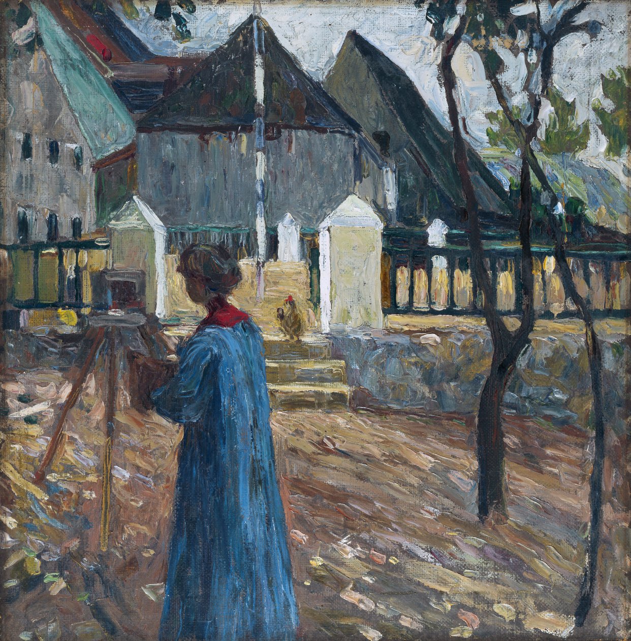 Kallmünz - Gabriele Münter peignant II - Wassily Kandinsky
