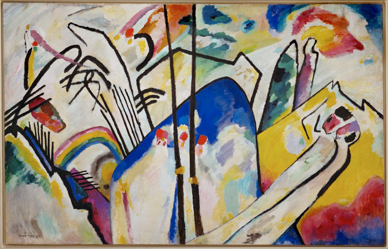 Komposition 4 (huile sur toile) - Wassily Kandinsky