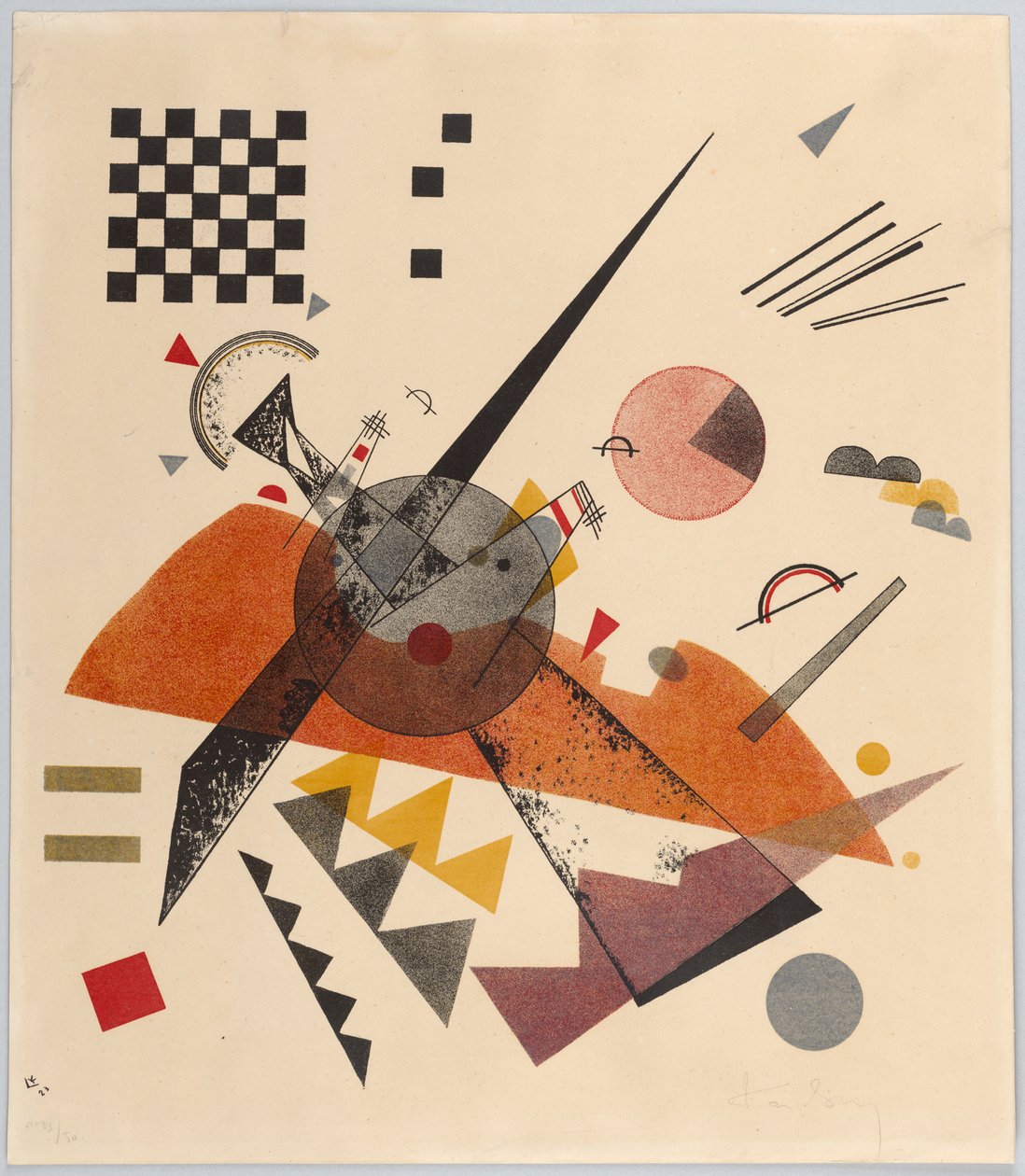 Komposition mit Schachbrett Orange, 1923 - Wassily Kandinsky