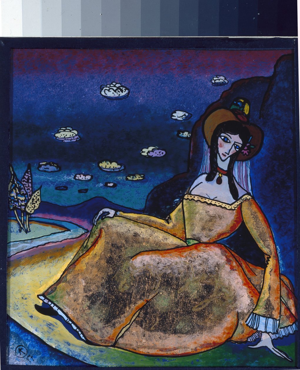 La dame dans sa robe d