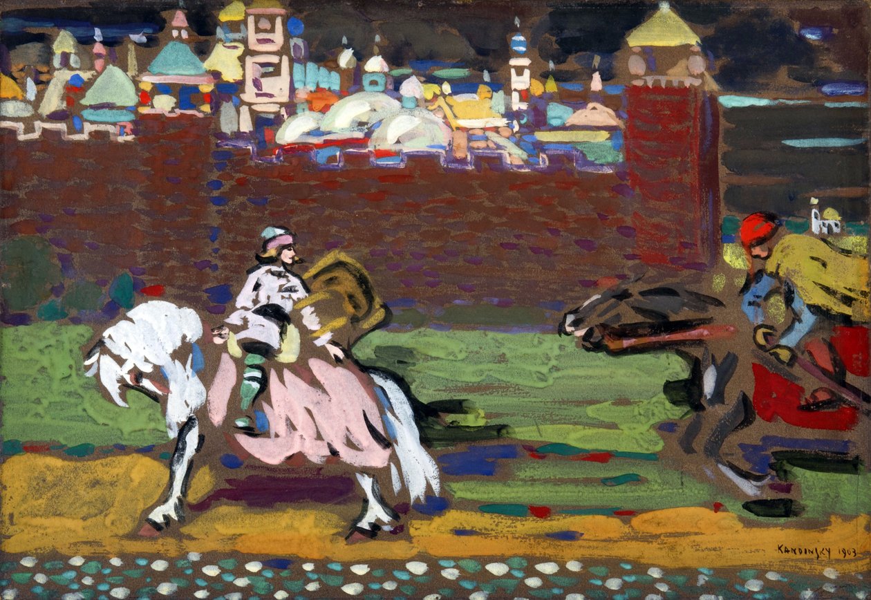 "Les croisés" Peinture de Vassily Kandinsky - Wassily Kandinsky