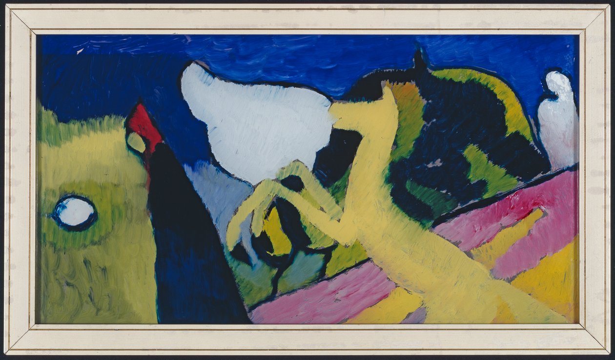 Mit gelbem Pferd - Wassily Kandinsky