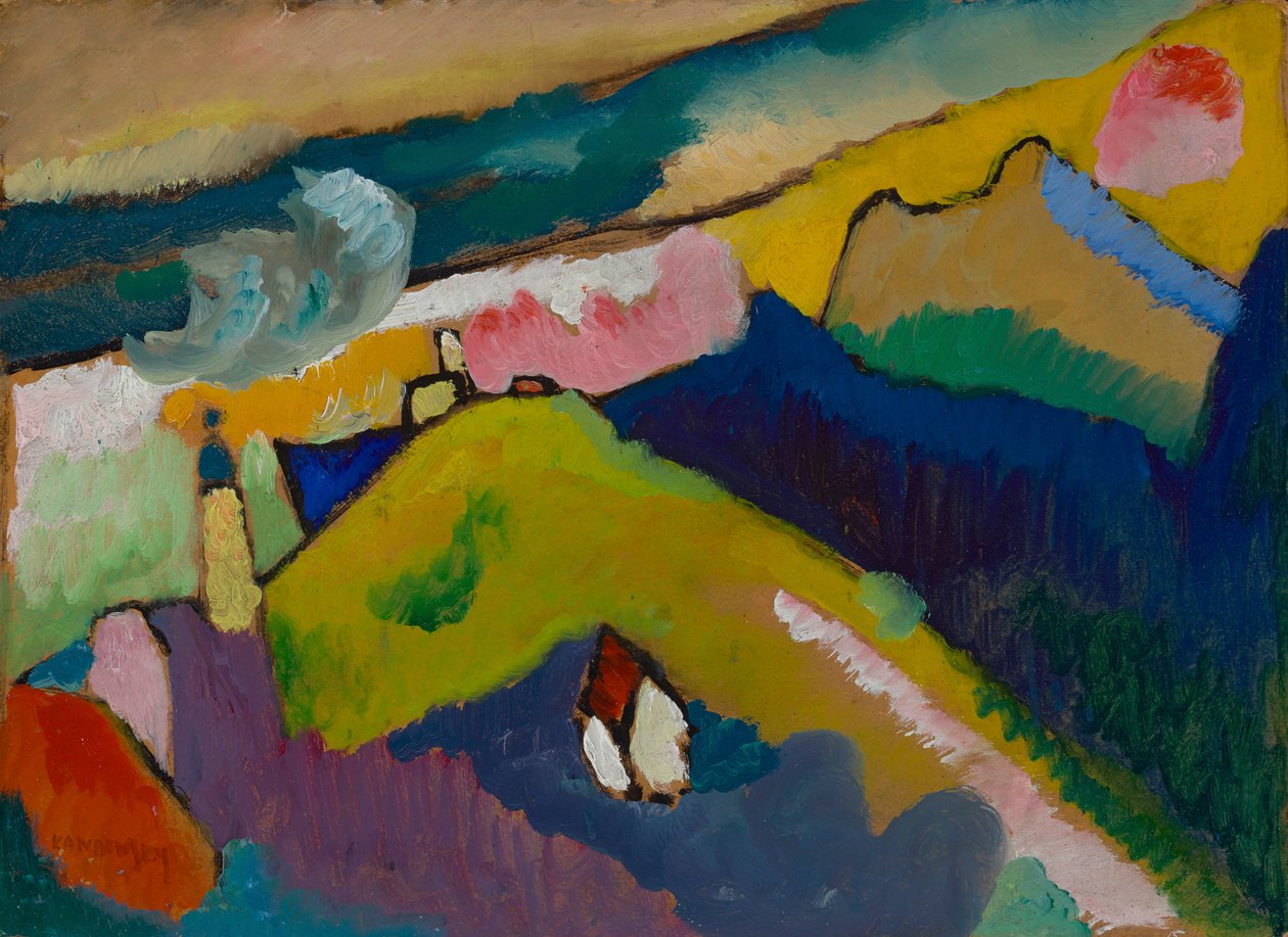 Murnau - Paysage de montagne avec église - Wassily Kandinsky