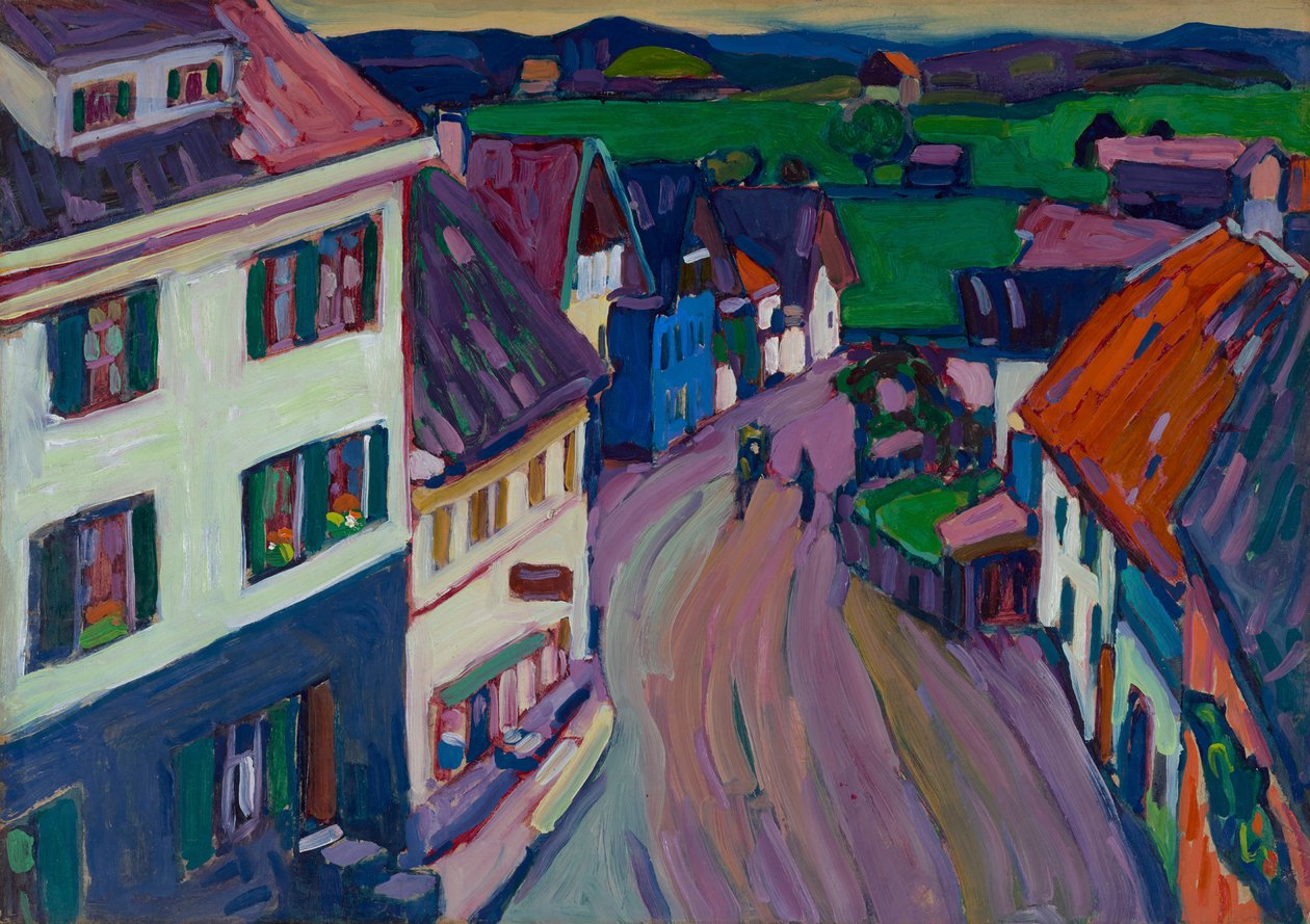 Murnau - Vue depuis la fenêtre du Griesbräu - Wassily Kandinsky
