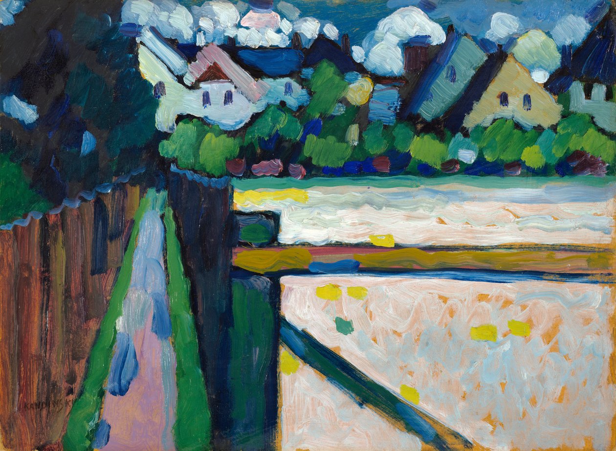 Murnau – Sentier pédestre et maisons - Wassily Kandinsky