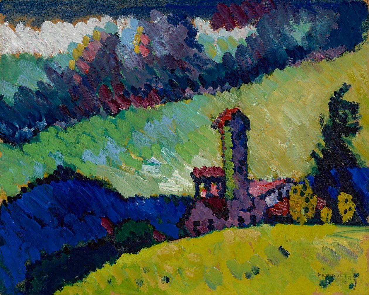 Murnau - Étude pour « Paysage avec tour » - Wassily Kandinsky