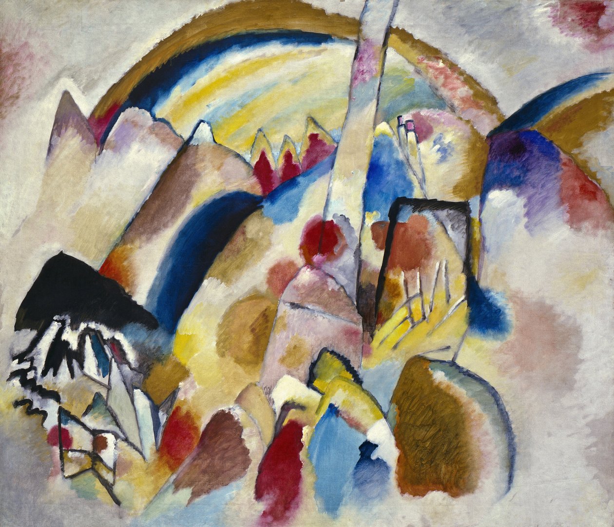 Paysage aux Points Rouges n°2 - Wassily Kandinsky