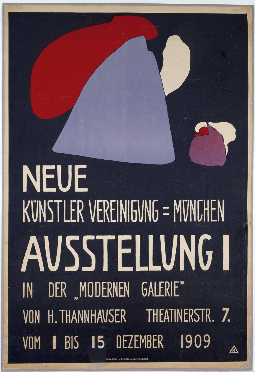 Affiche pour la première exposition de la Neue Künstlervereinigung München - Wassily Kandinsky