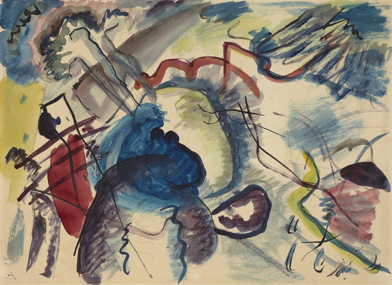 Esquisse pour Peinture avec Bordure Blanche, 1913 - Wassily Kandinsky
