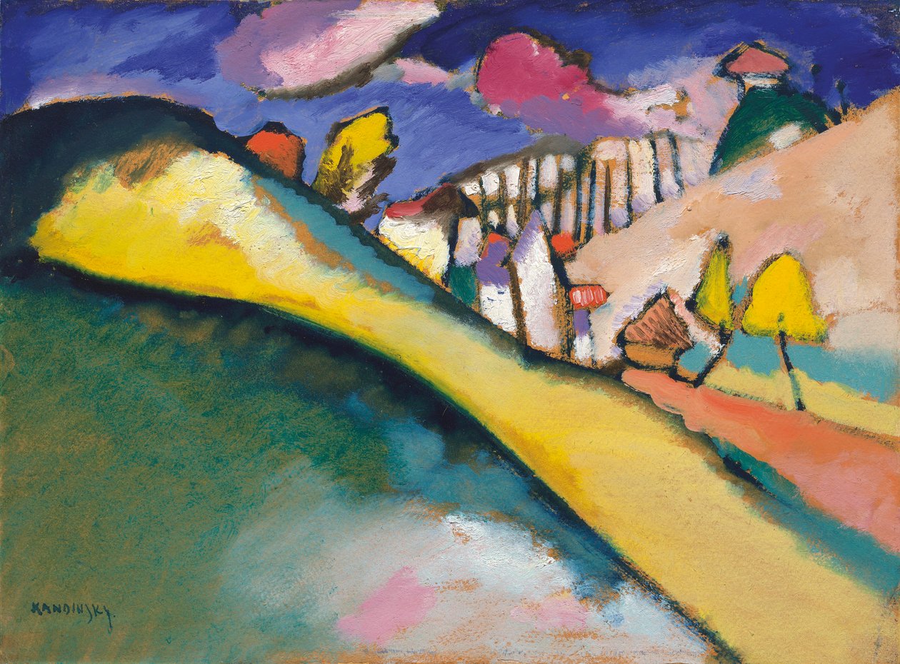 Étude pour paysage (Dünaberg) - Wassily Kandinsky