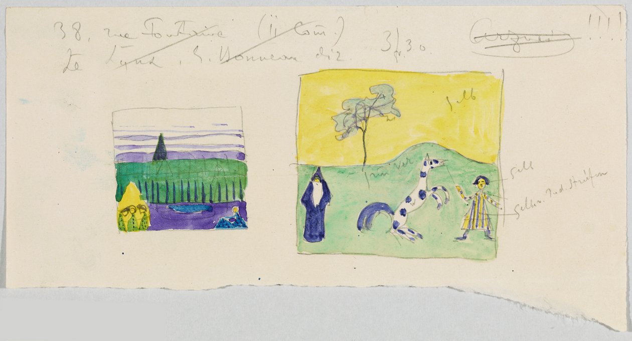 Zwei Landschaften mit Staffage - Wassily Kandinsky