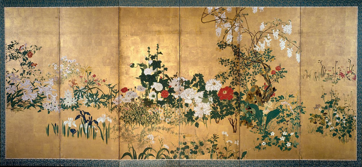 Écran avec fleurs de printemps et d