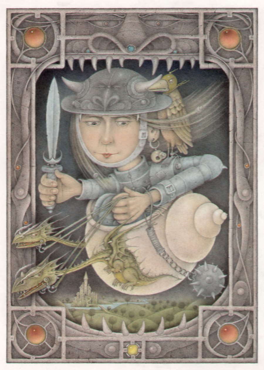 Femme guerrière, 2005 (technique mixte sur carton d