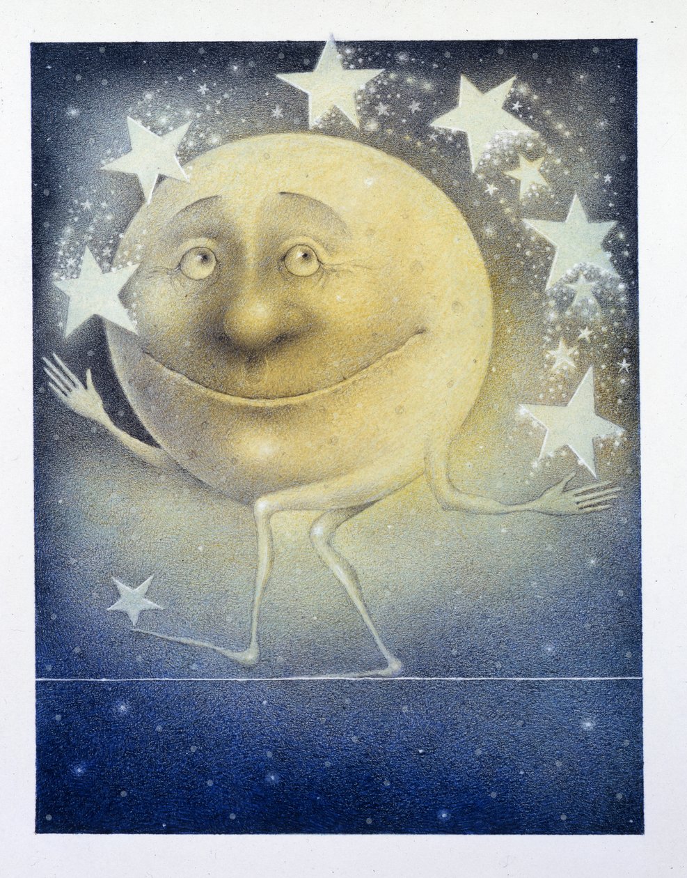 La lune jongle avec les étoiles de la nuit - Wayne Anderson