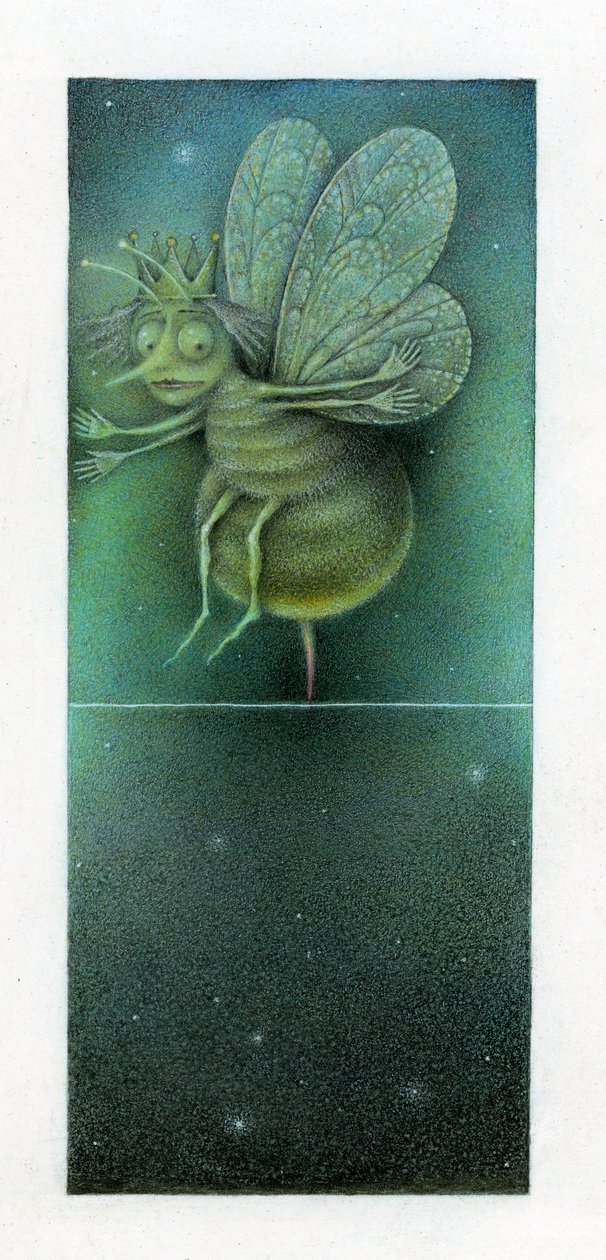 Reine des abeilles, 2003 (technique mixte sur carton d