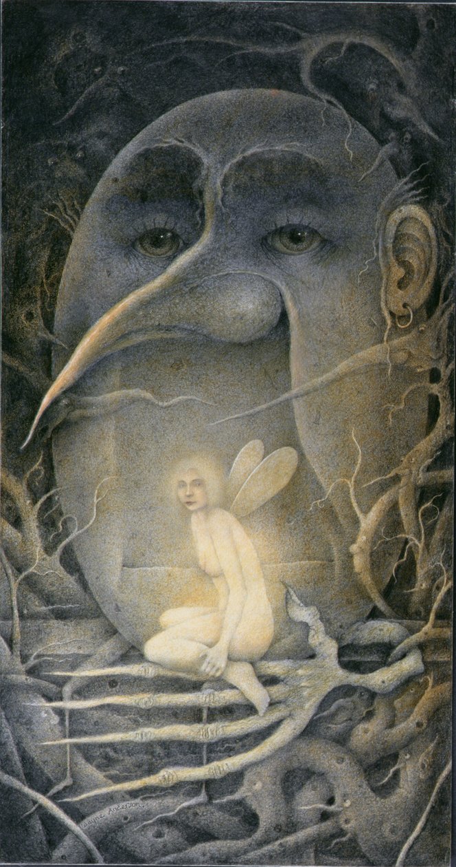 Menacer Humpty Dumpty et la fée. "Si vous allez dans les bois aujourd