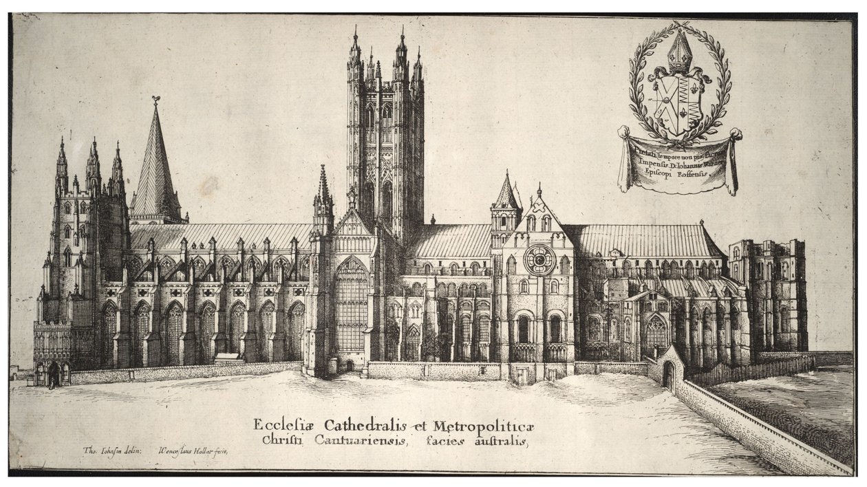 Cathédrale de Canterbury, côté sud - Wenceslaus Hollar