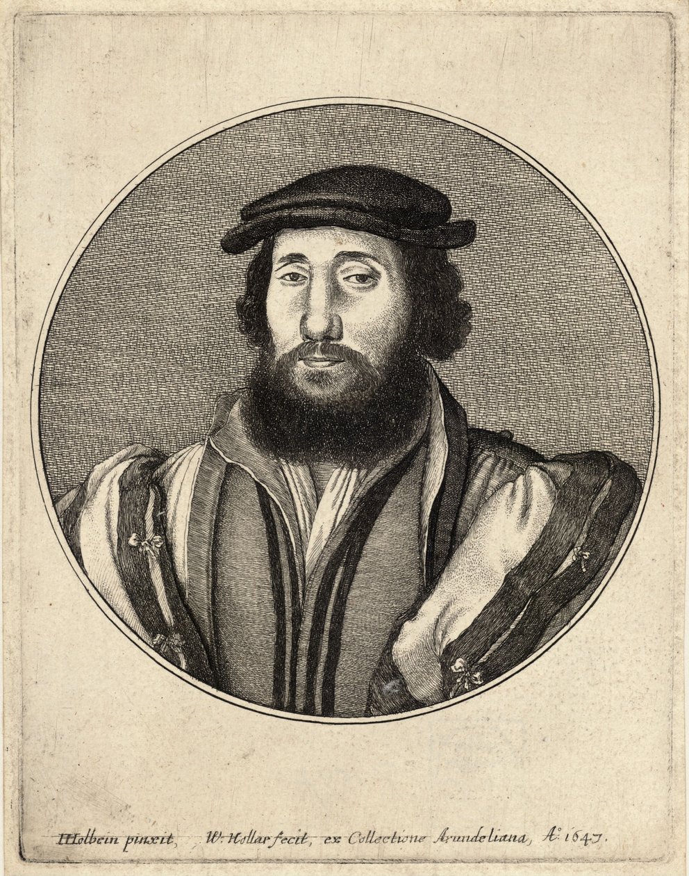 Homme barbu - Wenceslaus Hollar