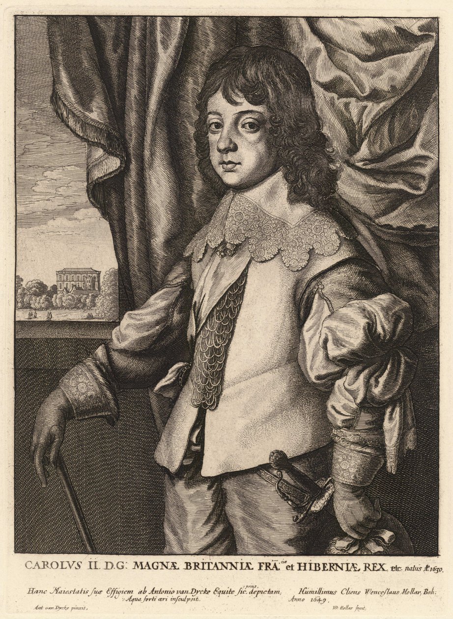 Charles II. État 7 - Wenceslaus Hollar