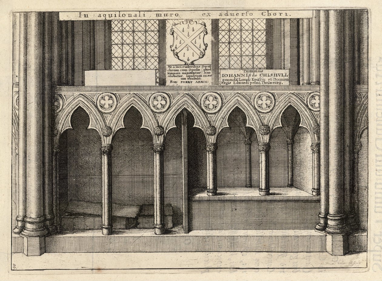 Chishull (monument) - Wenceslaus Hollar