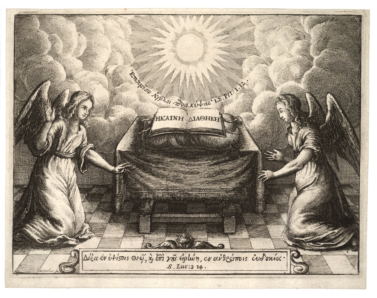 Table de communion. État 1 - Wenceslaus Hollar