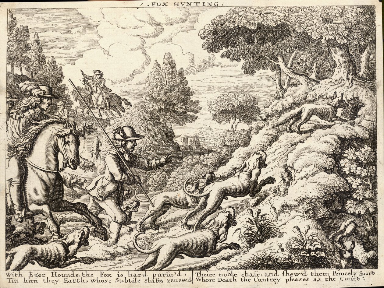 Chasse au renard - Wenceslaus Hollar