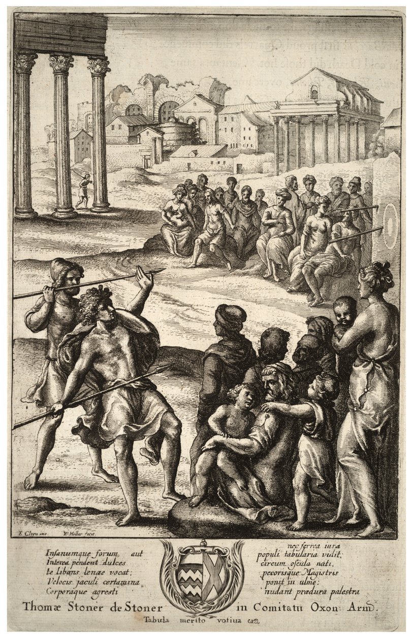 Lancer de javelot - Wenceslaus Hollar