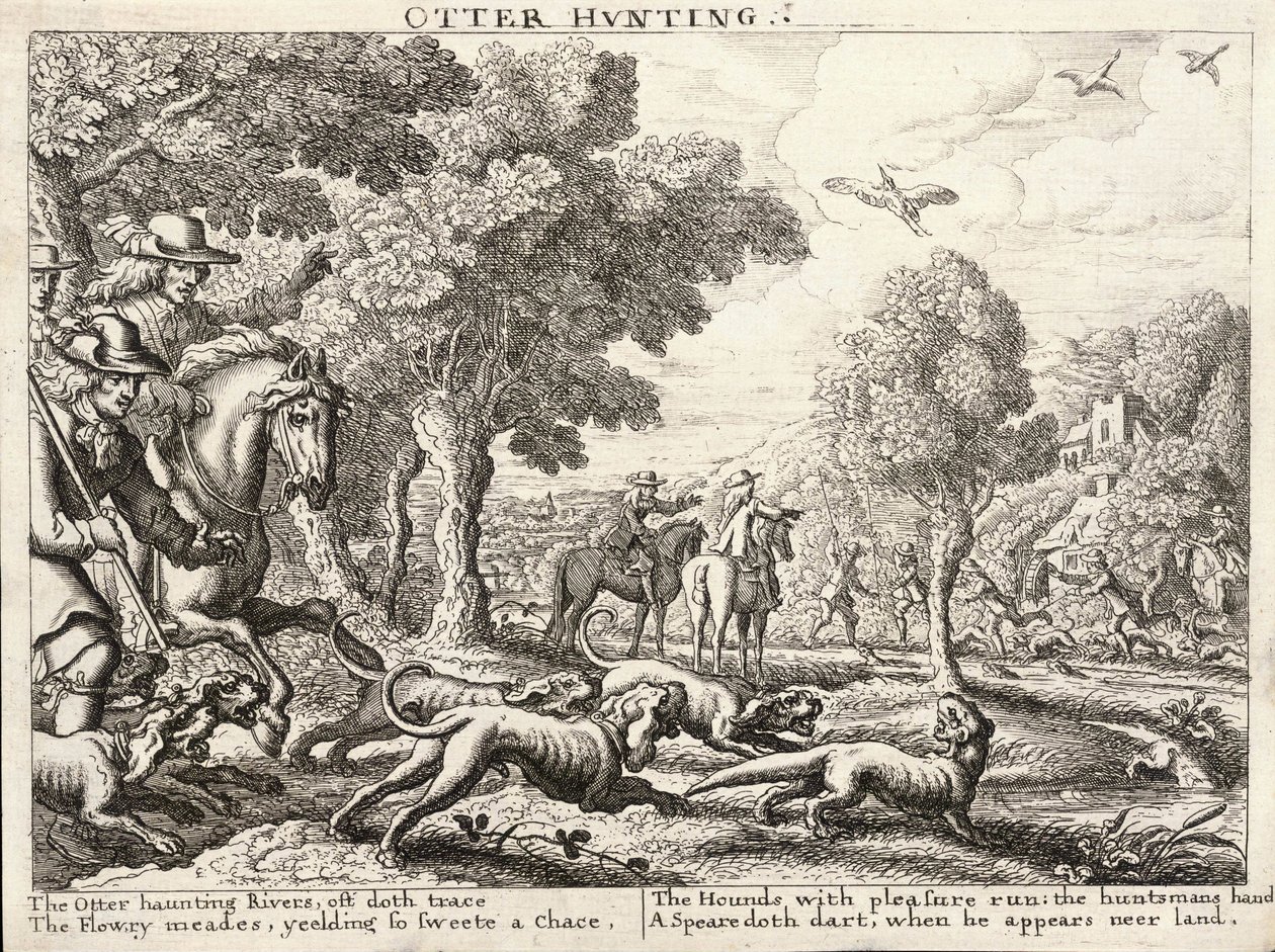 Chasse à la loutre - Wenceslaus Hollar