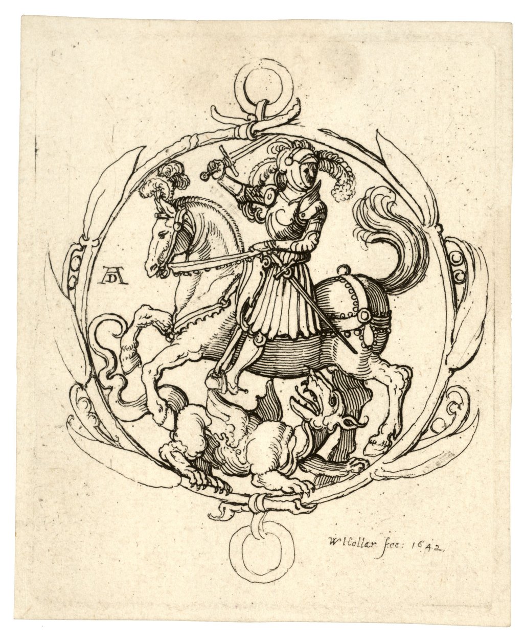 Saint Georges et le dragon - Wenceslaus Hollar