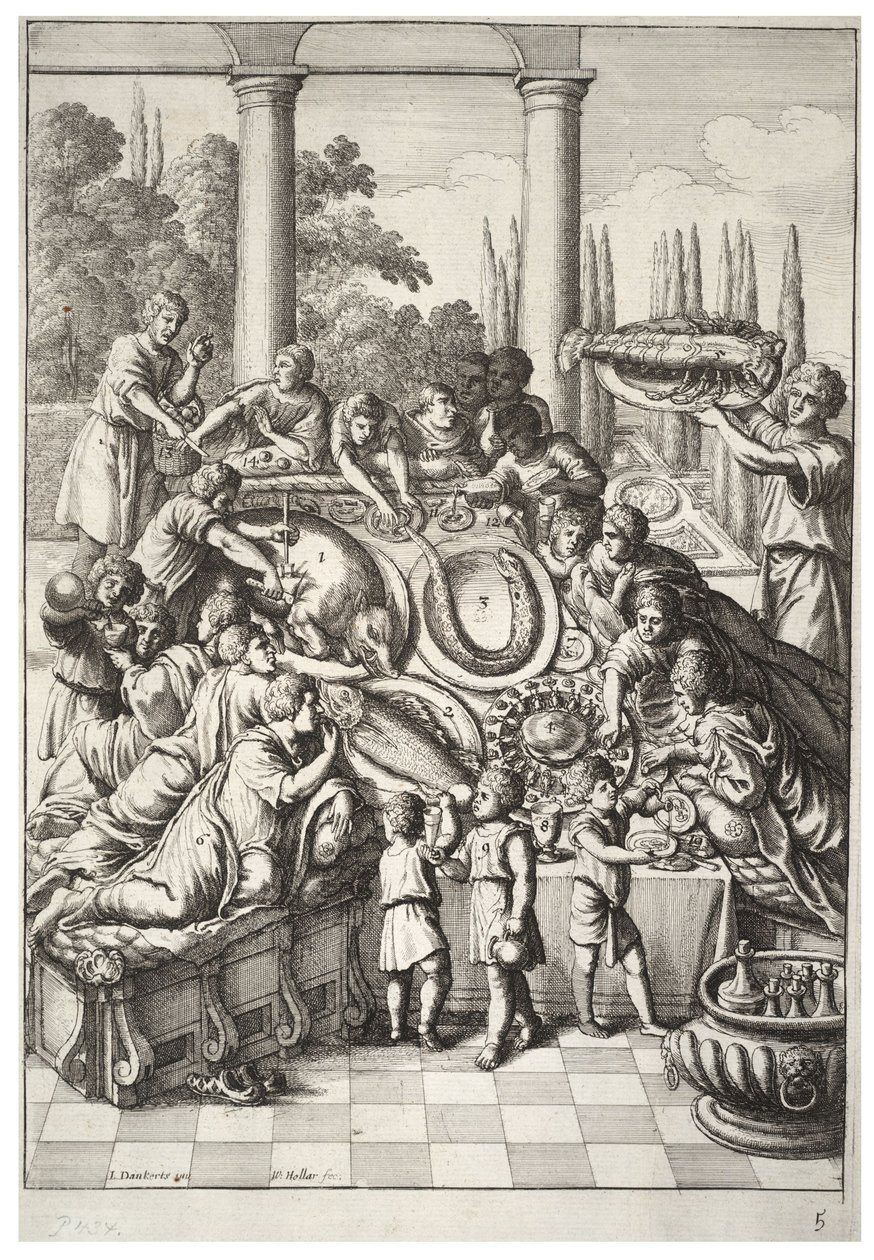 Le banquet - Wenceslaus Hollar