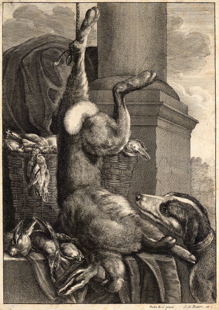 Le lièvre mort (état 2) - Wenceslaus Hollar