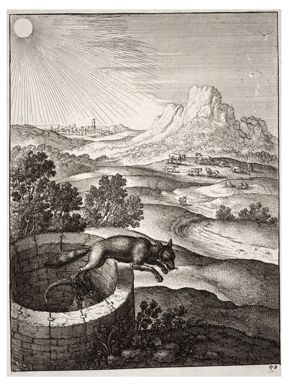Le renard et la chèvre - Wenceslaus Hollar