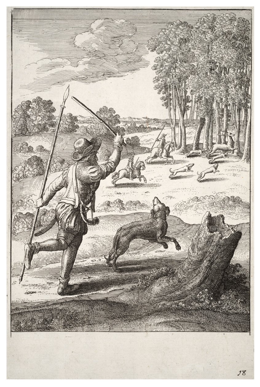 Le vieux chien et son maître - Wenceslaus Hollar