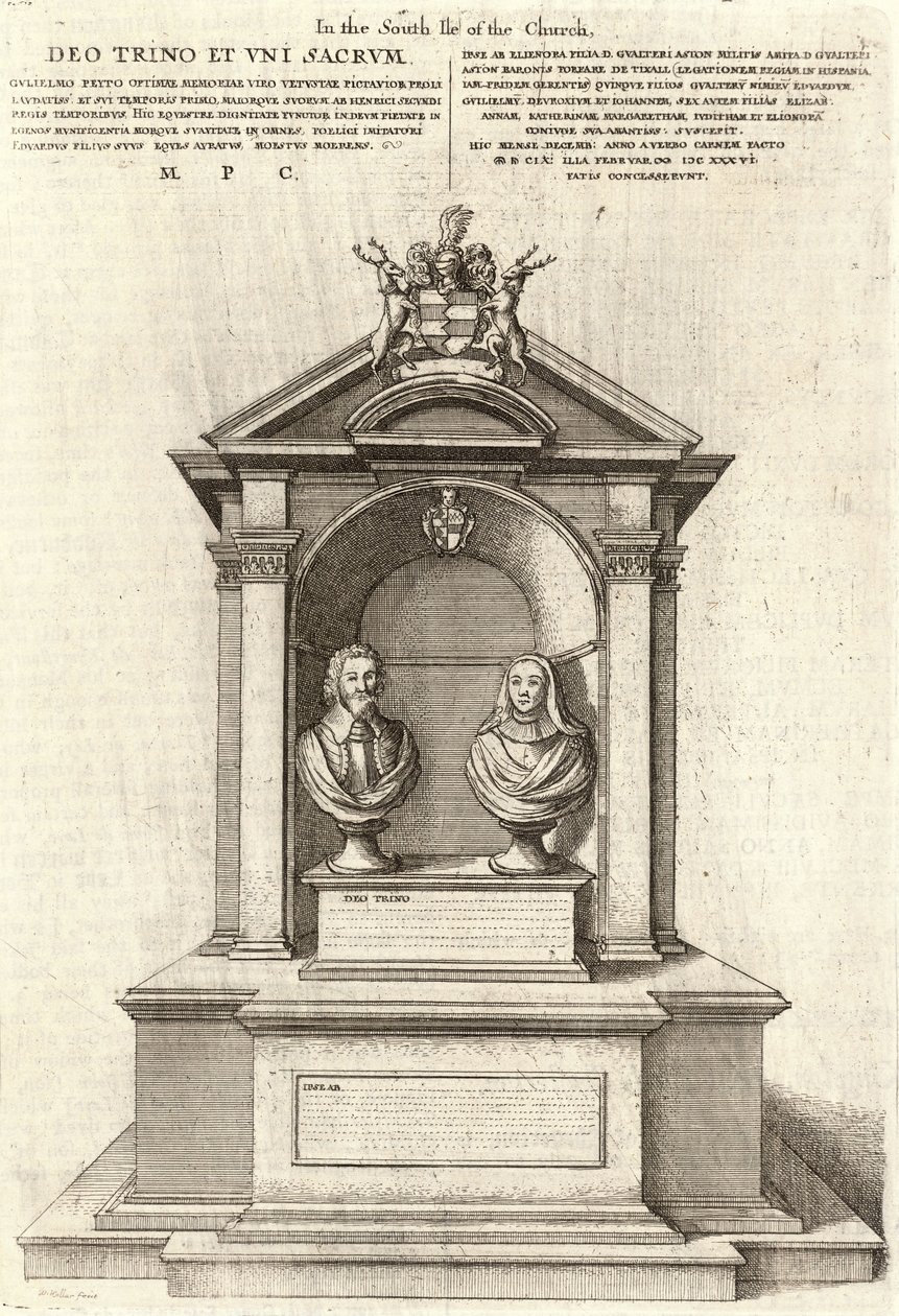 William Peto (monument) - Wenceslaus Hollar