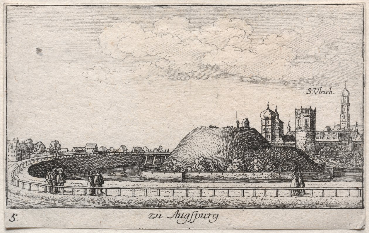 Amoenissimae aliquot locorvm... : Planche 5, Augsbourg - Wenceslaus Hollar