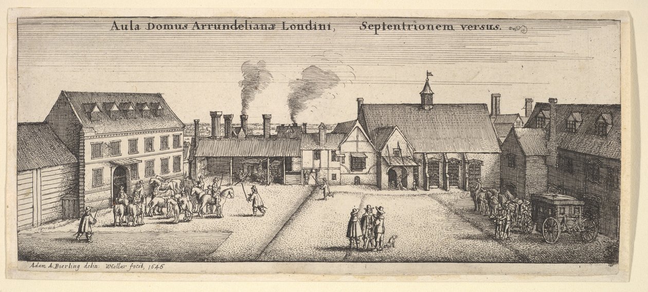 Maison Arundel vue du nord, 1646 - Wenceslaus Hollar
