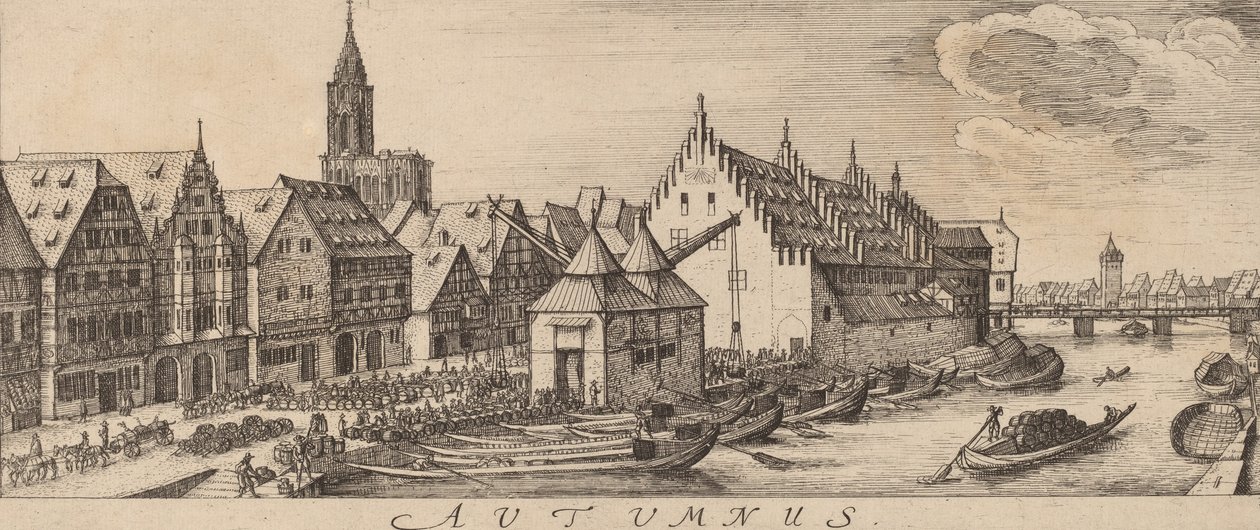 Automne : Le marché du vin, vers 1628-1629 - Wenceslaus Hollar