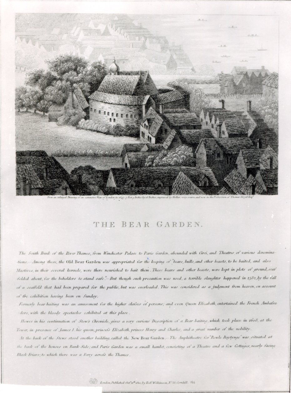 Jardin des ours, 1647 - Wenceslaus Hollar