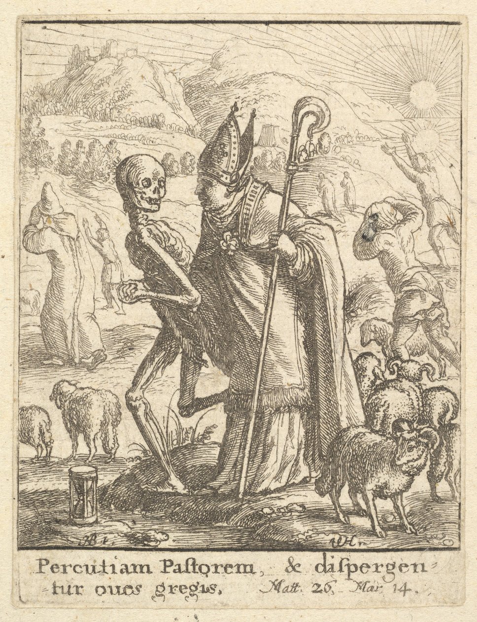Évêque, de La Danse macabre - Wenceslaus Hollar