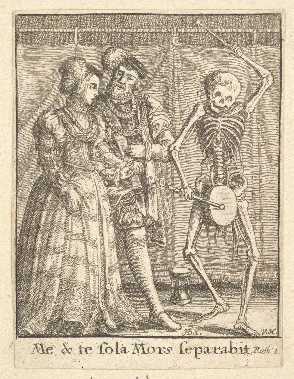 Couple de mariés, de la Danse macabre - Wenceslaus Hollar
