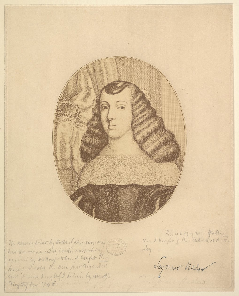 Catherine, princesse du Portugal, 1661 - Wenceslaus Hollar